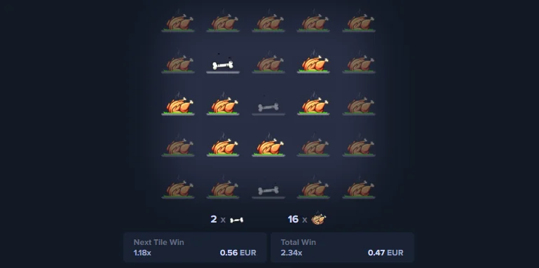 MyStake Chicken game demo